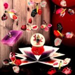 MANGO PIE Butterfly Explosion Box for Happy Anniversary with Musical Rotating Couple Snow Globe