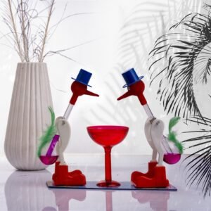 MANGO PIE Rangoli Drinking Bird Red — drinking bird (crystal bird) science toy by Mango Pie — photo 3