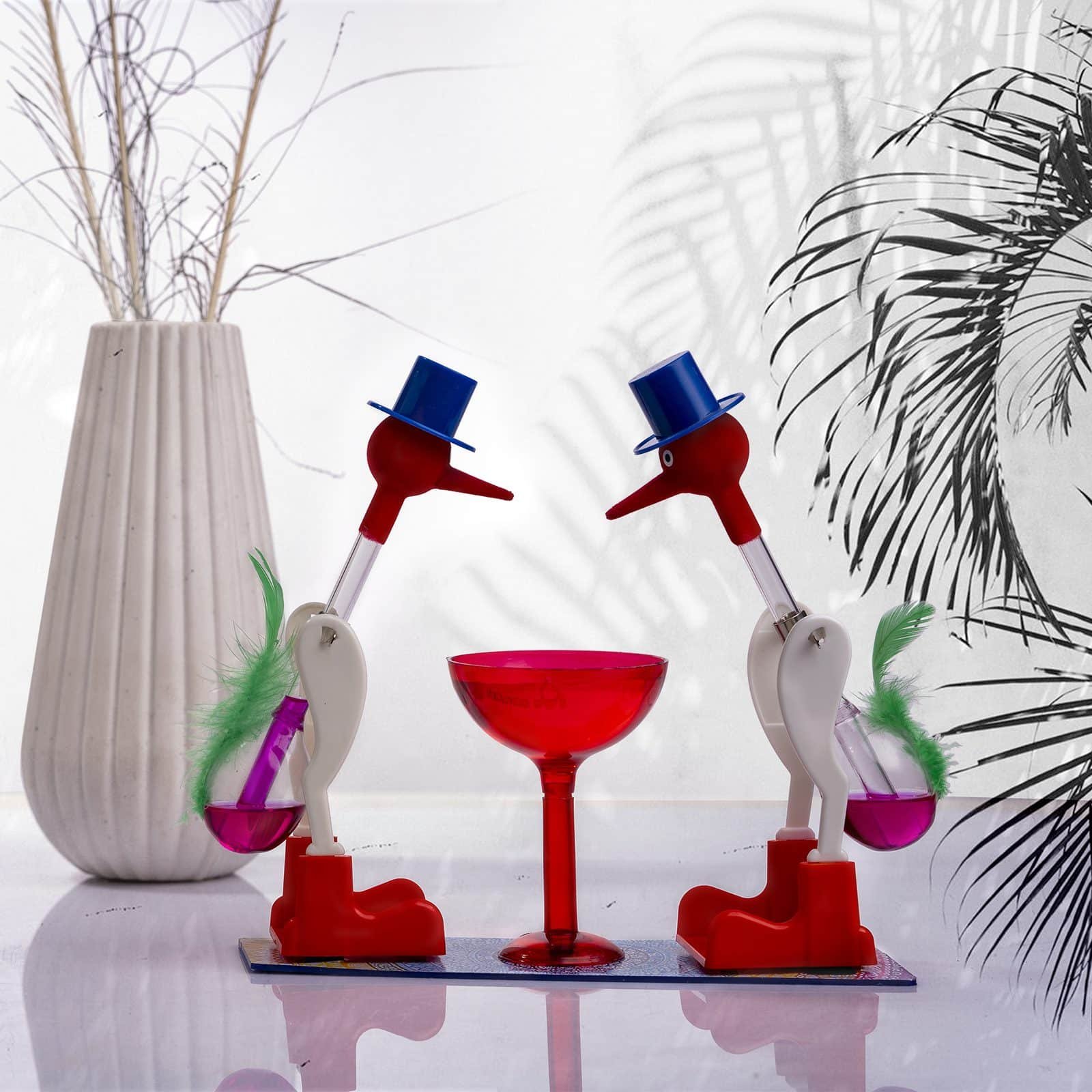 Drinking Bird Perpetual Motion Science Toy | Classic Dippy Bird Physics Experiment | Educational STEM Desk Toy | Office & Home Decor Gift